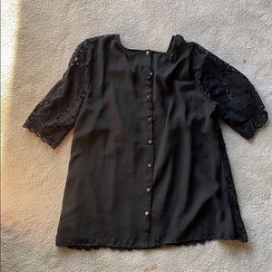 Black lace blouse